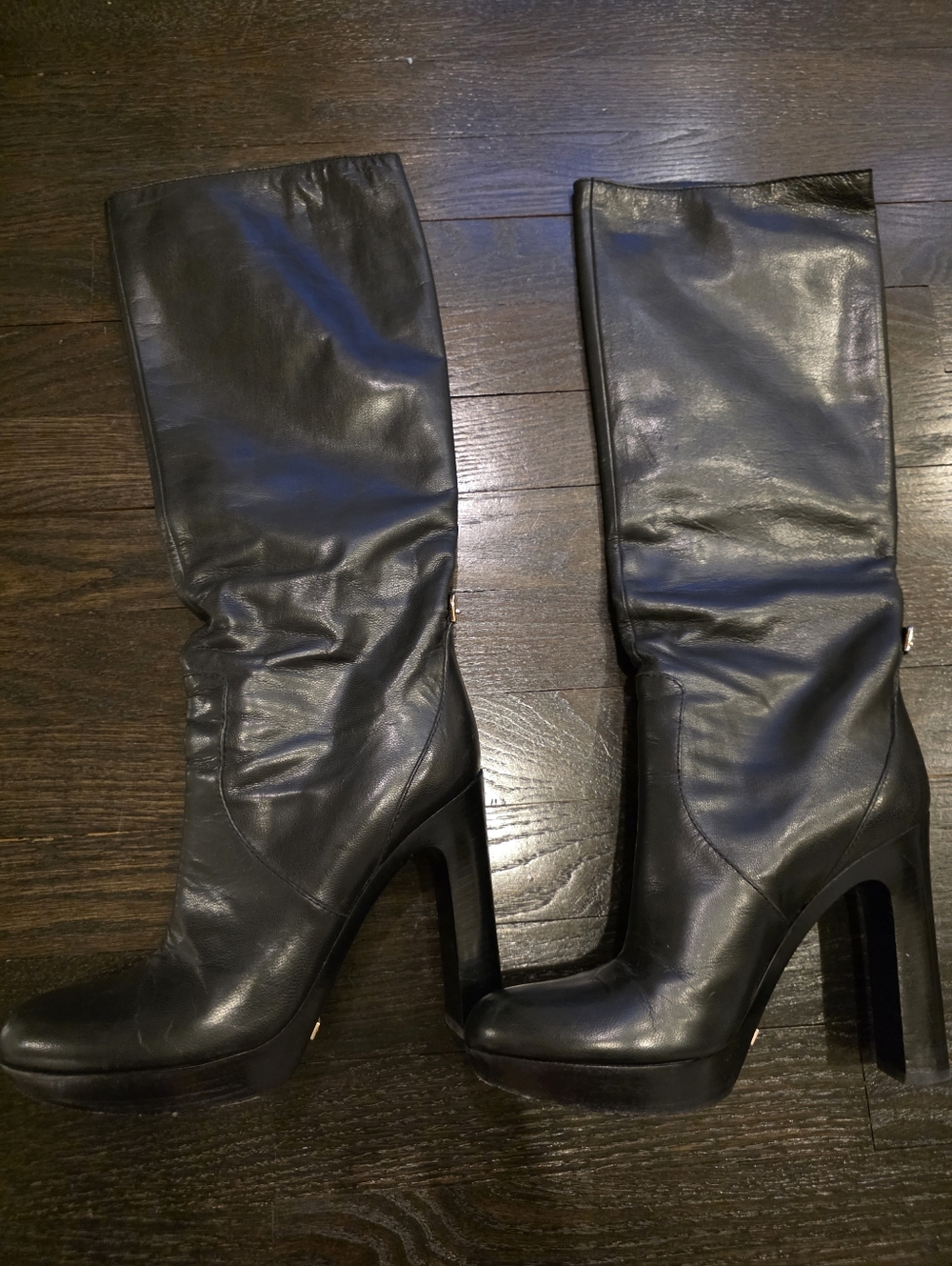 Gucci Black High-Heel Mid-Calf Women's Boots Size 6.5 - Picture 9 of 16